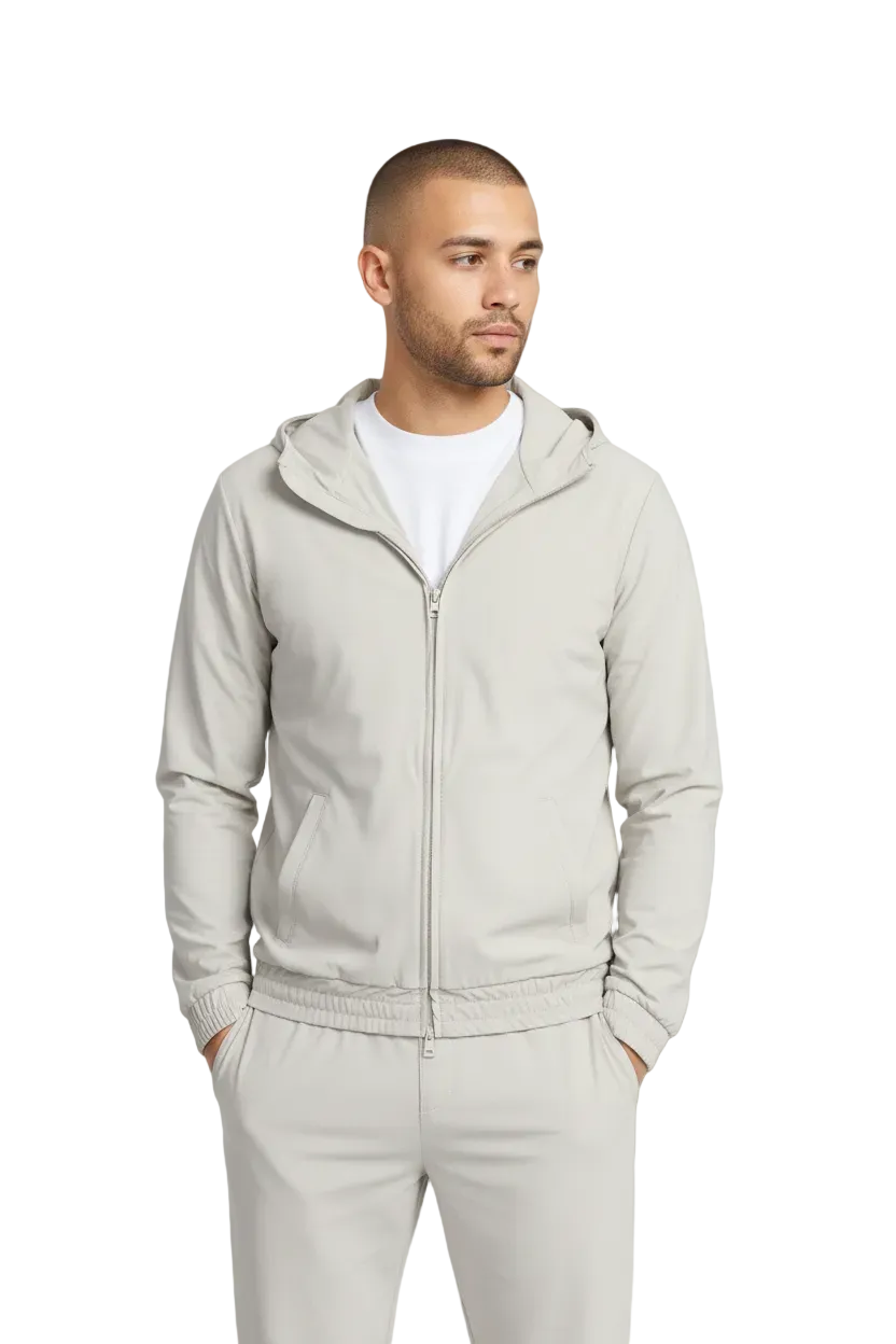 Cloud Grey Hooded Tech Vest