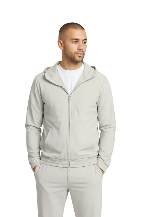 Cloud Grey Hooded Tech Vest