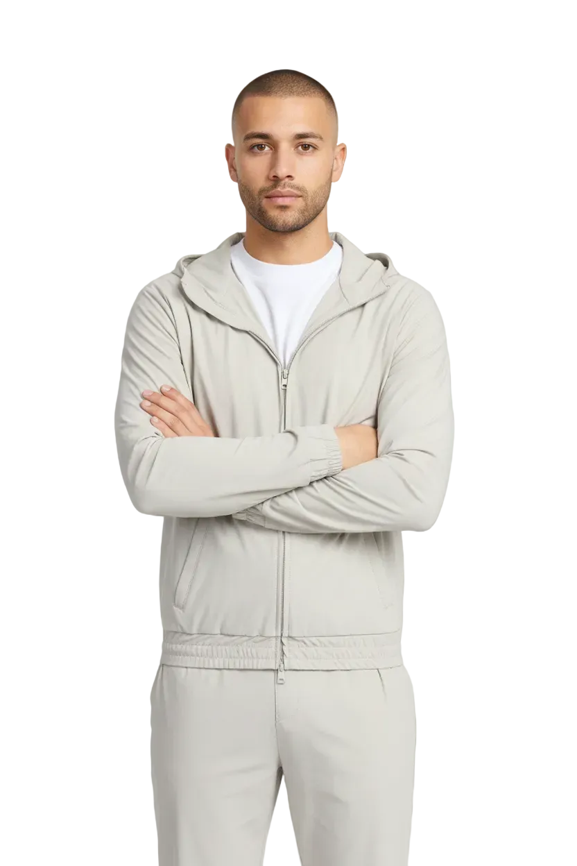 Cloud Grey Hooded Tech Vest