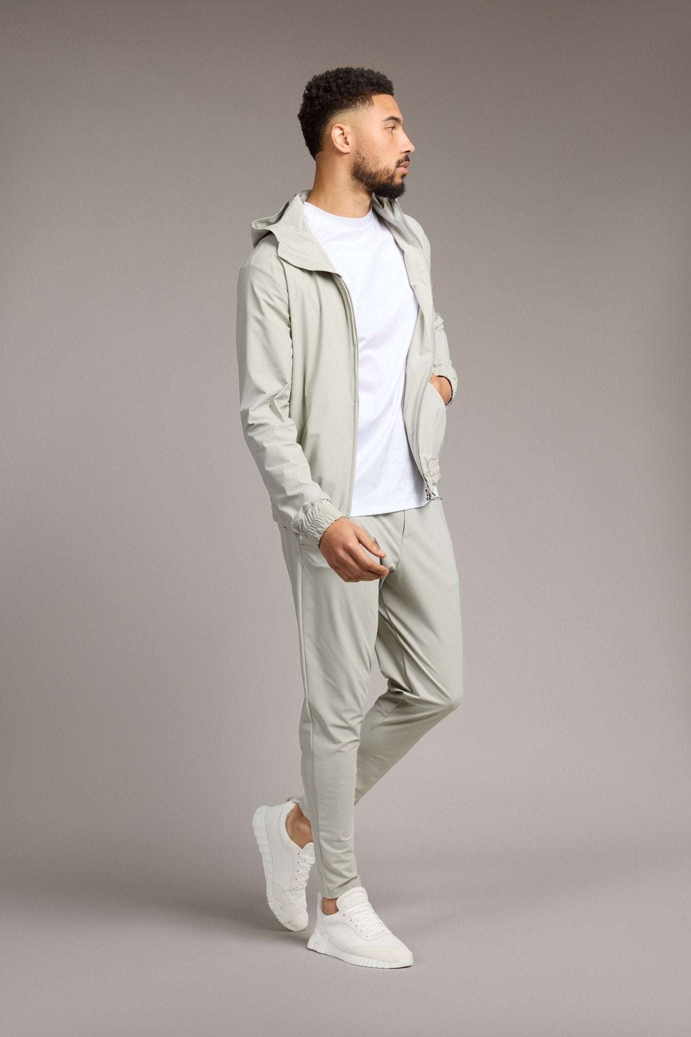 Cloud Grey Hooded Tech Suit