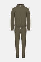 Dark Green Hooded Tech Suit