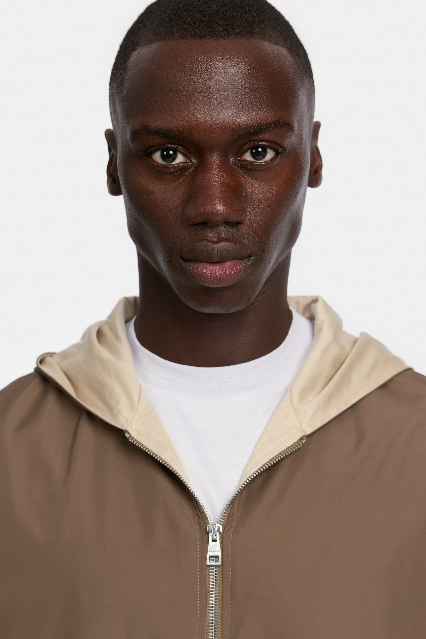 Desert Taupe Hooded Blend Jacket