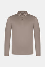 Desert Taupe Longsleeve Polo Shirt