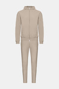 Light Beige Hooded Tech Suit