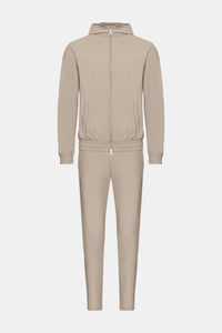 Light Beige Hooded Tech Suit