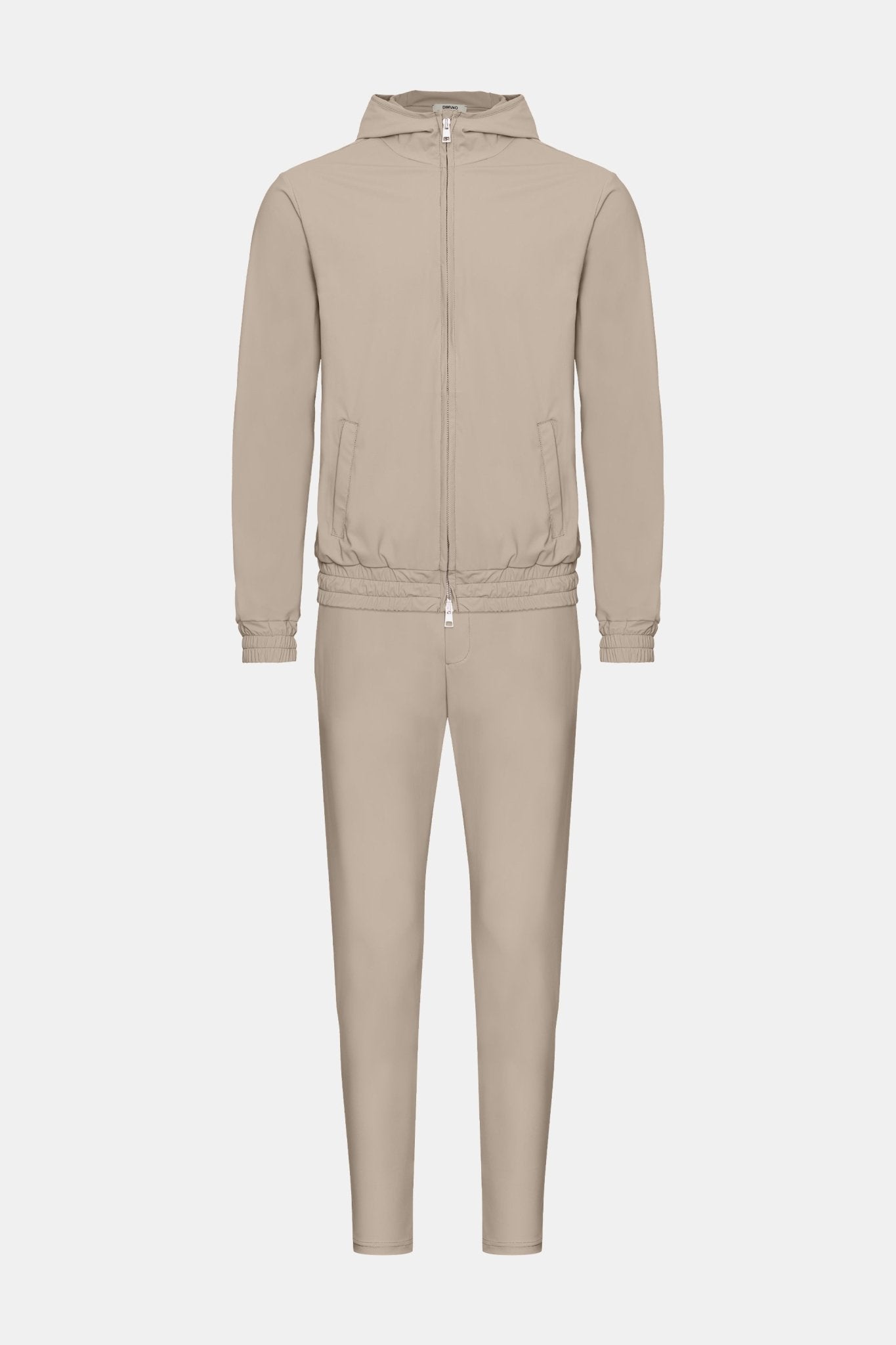 Light Beige Hooded Tech Suit