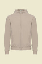 Light Beige Hooded Tech Vest