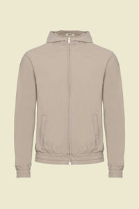 Light Beige Hooded Tech Vest