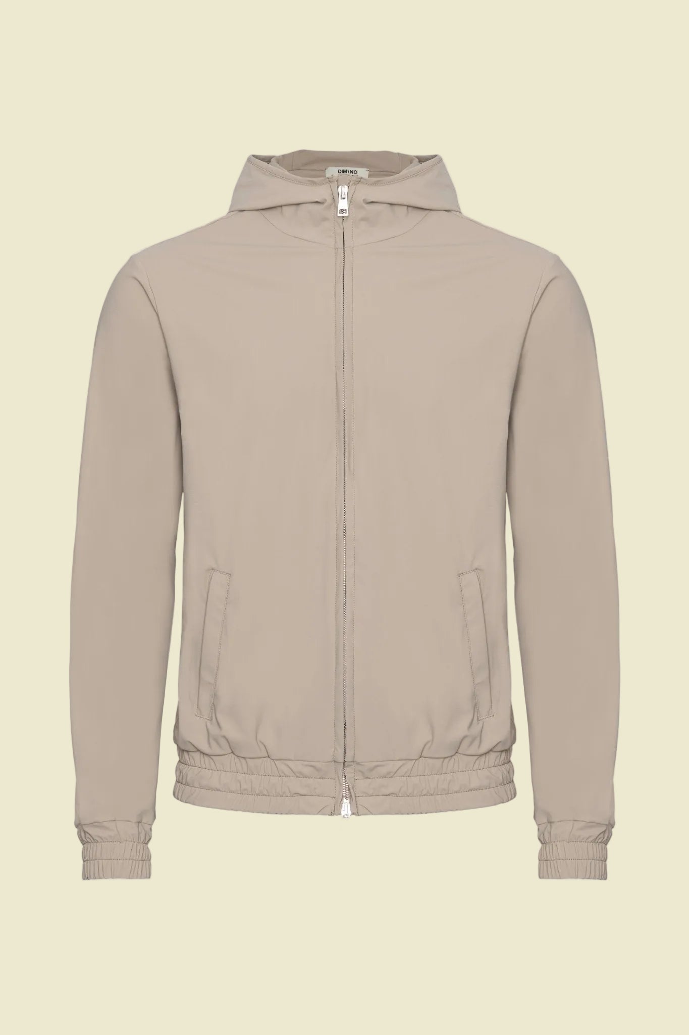 Light Beige Hooded Tech Vest