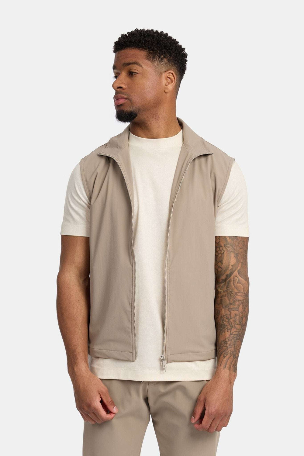 Light Beige Tech Gilet