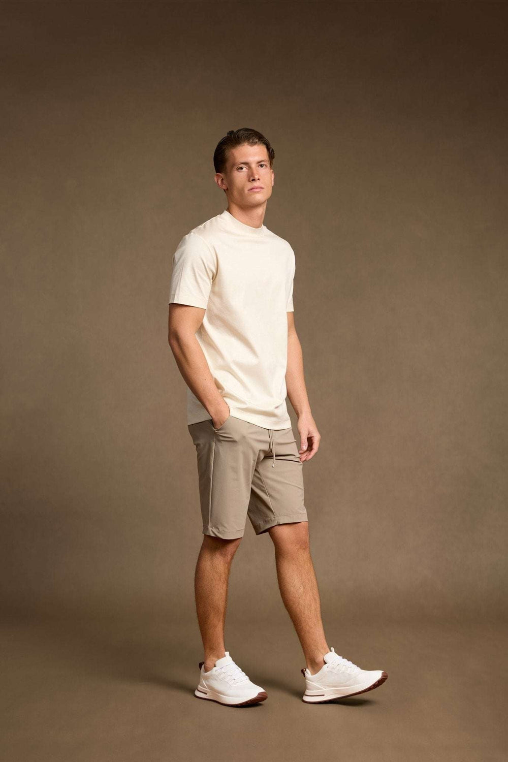 Light Beige Tech Shorts