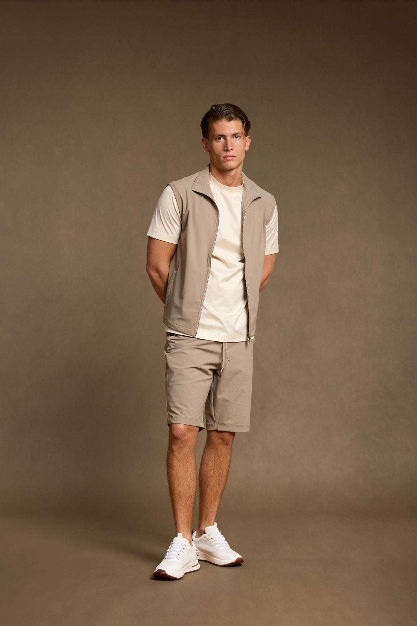 Light Beige Tech Shorts