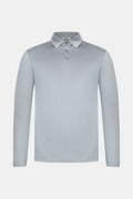 Mist Grey Longsleeve Polo Shirt
