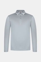 Mist Grey Longsleeve Polo Shirt
