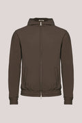 Mocha Brown Hooded Tech Vest