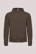 Mocha Brown Hooded Tech Vest